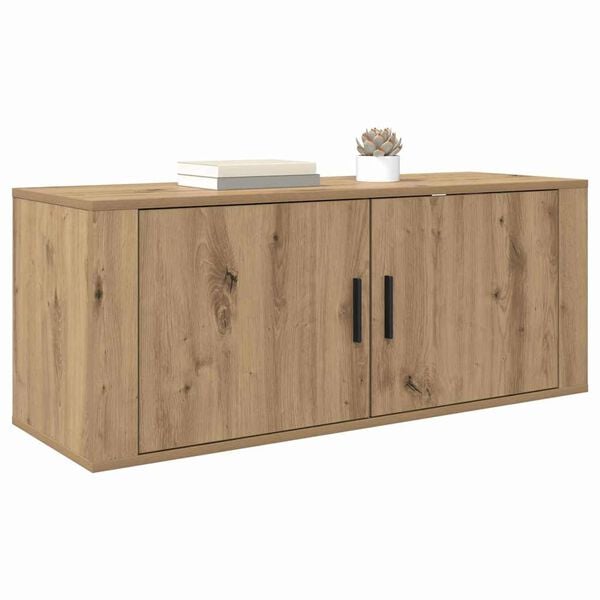 vidaXL Wall Mounted TV Cabinet Artisan Oak 100 x 34.5 x 40 cm
