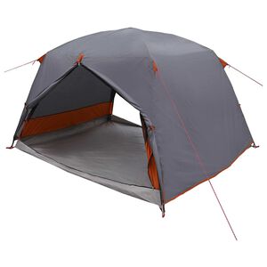 vidaXL Backpacking Tent 2-Person Grey and Orange