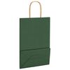 vidaXL Paper Bags 250 pcs with Handles Green 21x11x31 cm