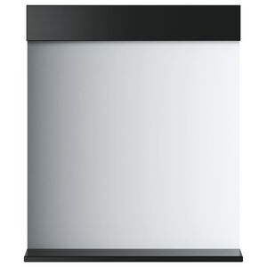 vidaXL Bathroom Mirror with Shelf BERG Black 60x12x70 cm Solid Wood