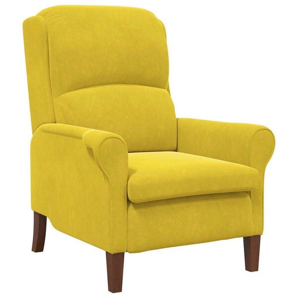 vidaXL Armchair Yellow 76 x 94 x 102 cm Velvet