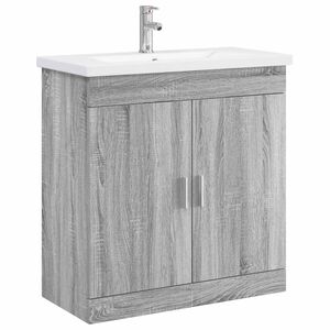 vidaXL Bathroom Furniture Set Grey Sonoma 81 x 40 x 84.5 cm