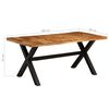 vidaXL Dining Table Set 7 Pieces Solid Acacia and Mango Wood