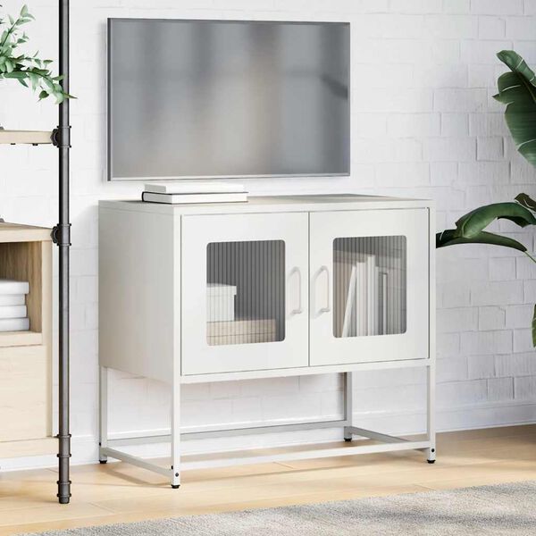 vidaXL TV Cabinet White 68x39x60.5 cm Cold-rolled Steel
