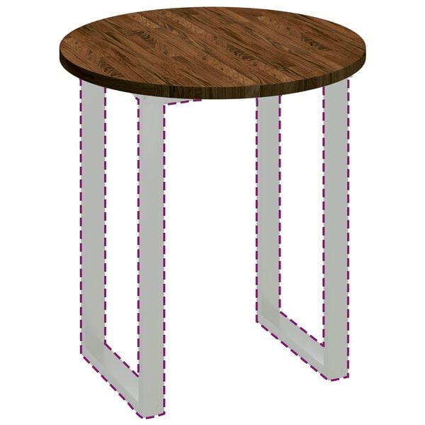 vidaXL Table Top Light Brown &Oslash; 70 x 2.5 cm Solid Oak Wood