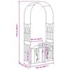 vidaXL Garden Arch with Lock Black 102 x 50 x 218 cm