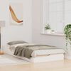 vidaXL Bed Frame White 100 x 210 cm Solid Pine Wood