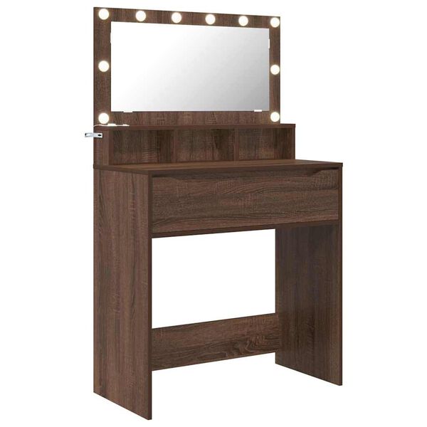 vidaXL Bedroom Dressing Tables Brown Oak 80 x 39.6 x 135 cm