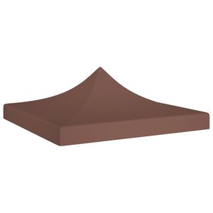 vidaXL Party Tent Roof 3x3 m Brown 270 g/m&sup2;