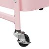 vidaXL Storage Trolley 3-Tier Pink 42x41.5x77 cm Steel