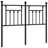 vidaXL Metal Replace Headboard Black 120 cm