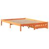 vidaXL Bed Frame without Mattress Wax Brown 150x200 cm King Size Solid Wood Pine
