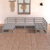 vidaXL 6 Piece Garden Lounge Set Grey Solid Pinewood