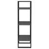 vidaXL 3-Tier Book Cabinet Grey 40x30x105 cm Solid Pinewood