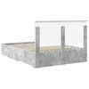 vidaXL Bed Frame Concrete Grey 140 x 200 cm Engineered Wood