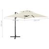vidaXL Cantilever Garden Parasol with Double Top 250x250 cm Sand