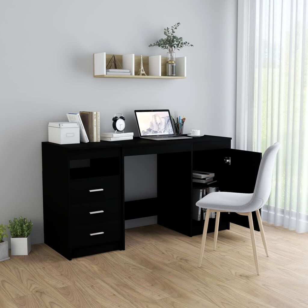 Small black desk shop with drawers