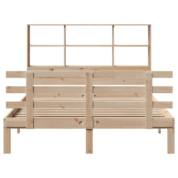 vidaXL Bookcase Bed without Mattress 160x200cm Solid Wood Pine