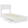 vidaXL Storage Bed with Headboard White 75 x 190 cm Engineered Wood