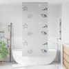 vidaXL Shower Roller Blind 90x240 cm Fabric Width 86 cm