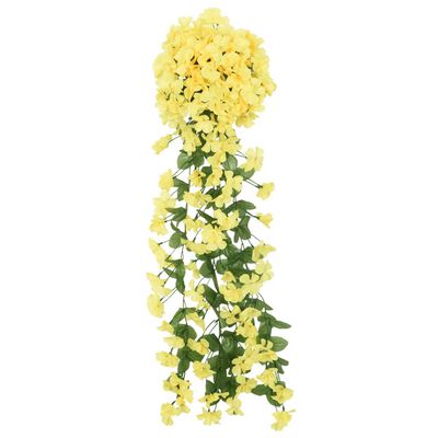 vidaXL Artificial Flower Garlands 3 pcs Yellow 85 cm