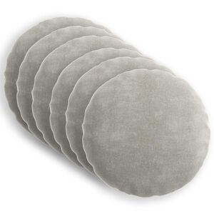 vidaXL Cushion Cover 6 pcs HEERLEN Light Grey &Oslash; 50 cm Chenille Fabric
