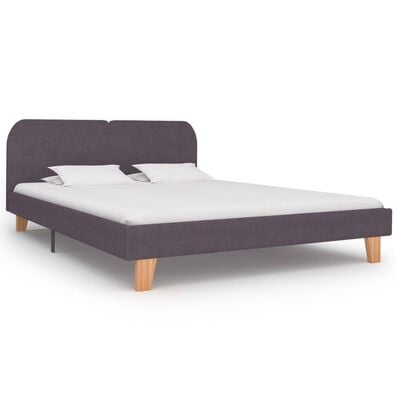 vidaXL Bed Frame Taupe Fabric 180x200 cm Super King