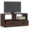 vidaXL TV Cabinet Brown Oak 80x31x39.5 cm Engineered Wood and Metal