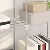 vidaXL Tubular Shelf with Storage White 86 x 27 x 90 cm Aluminium