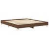 vidaXL Bed Frame No Mattress Brown Oak 200x200 cm Engineered Wood