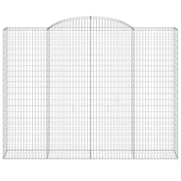 vidaXL Arched Gabion Baskets 7 pcs 300x50x220/240 cm Galvanised Iron