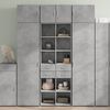 vidaXL Highboard Concrete Grey 70x42.5x185 cm Engineered Wood
