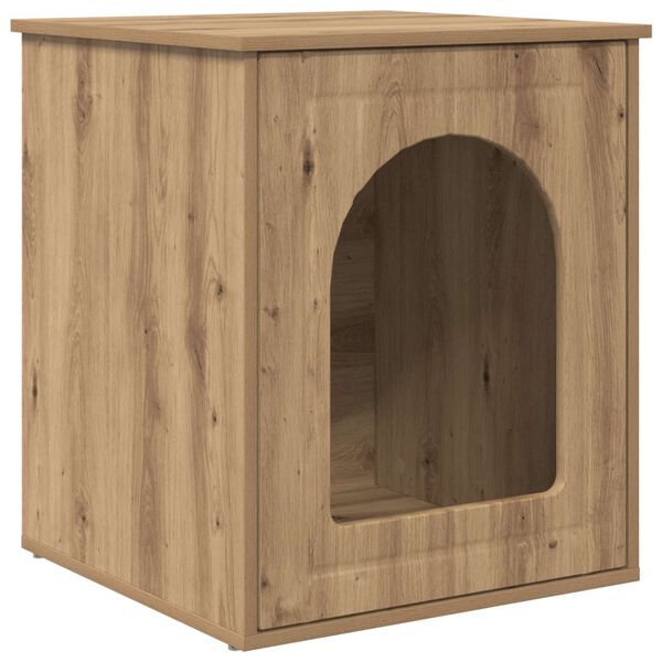 vidaXL Cat House Artisian Oak 53 x 52 x 62 cm Engineered Wood