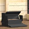 vidaXL Chicken Treadle Feeder Black 50 x 40 x 29 cm Cold-Rolled Steel