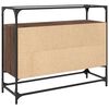 vidaXL Sideboard with Glass Top Brown Oak 98x35x81 cm Engineered Wood