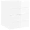 vidaXL Sink Cabinet with Built-in Basin High Gloss White Engineered Wood