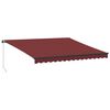 vidaXL Manual Retractable Awning with LEDs Burgundy 400x350 cm