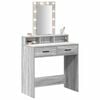 vidaXL Dressing Table Grey 79 x 41 x 140 cm Engineered Wood