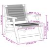 vidaXL Garden Chairs with Table 3 pcs Grey Solid Acacia Wood