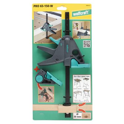 wolfcraft Work Table Clamp PRO 65-150-W Black and Green