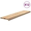 vidaXL Stair Treads 12 pcs Untreated 110x25x2 cm Solid Wood Oak