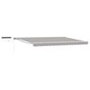 vidaXL Electric Retractable Awning Light Grey and White 4 x 3.5 m