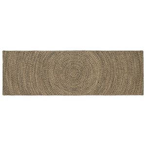 vidaXL Area Rug Natural and Black 80 x 200 cm Jute