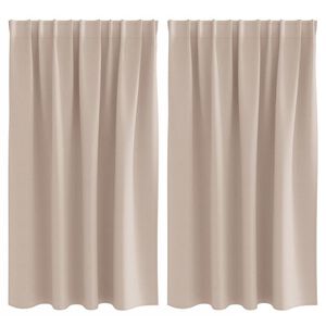 vidaXL Blackout Curtains with Rings 2 pcs Taupe 140 x 140 cm Polyester