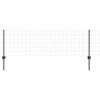 vidaXL Euro Fence with Post 10 x 0.6 m PVC-Coated Steel Grey Mesh