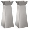 vidaXL Pillar Planter 2 pcs Silver 40 x 40 x 100 cm