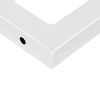 vidaXL Shelf Brackets for Washbasin 2 pcs White Rectangular Steel