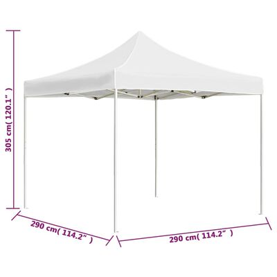 vidaXL Professional Folding Party Tent Aluminium 3x3 m White