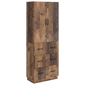 vidaXL Cabinet Set 2 pcs Old Wood 66 x 34.5 x 87 cm Engineered Wood