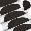 vidaXL Stair Mats Self-adhesive 20 pcs 56x17x3 cm Dark Brown Half Round
